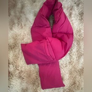 Zara Bold Pink Puffer Scarf